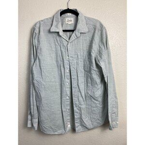 Bixby Button Up‎ Shirt Mens size Large Green Stripe Long Sleeve Cotton Classic
